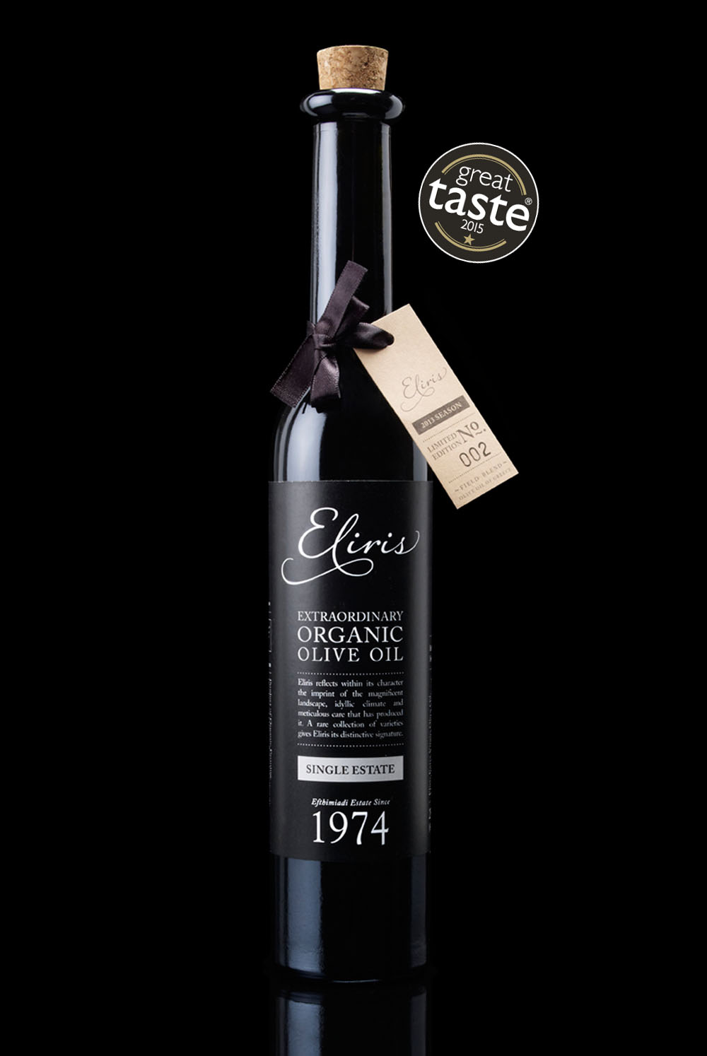 Eliris organic extra virgin estate olive oil Great Taste Award 2015